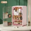 Caja de Almacenamiento de Cosméticos de Lujo Organizador de Escritorio a Prueba de Polvo Gran Capacidad Organizador de Brochas de Maquillaje y Labiales