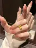Loja de Joias Banhadas a Ouro Mesmo Estilo Acabamento Escovado Delicado Laço Coração Colar Ouro Sintético Alta Estética Corrente da Clavícula Atacado