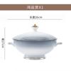 Juego de Vajilla de Porcelana Fina de Jingdezhen, un Juego Completo de Vajilla de Alto Valor Bajo Esmalte para Mudarse a un Nuevo Hogar, Platos y Platos
