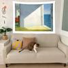 Decoración de paisaje marino minimalista moderna tela colgante casa de alquiler renovación de pared tela de fondo cálida tapiz una generación de pelo
