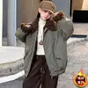 Abrigo de Invierno para Niñas 2026 Nuevo Casual Estilo Coreano para Niños Medianos y Grandes Parka Gruesa con Forro de Polar Solapa