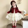 Vestido Estilo Chic Francés para Niñas Otoño 2026 Nuevas Llegadas Otoño Infantil Elegante Falda de Gasa Falda de Pastel Princesa para Bebé