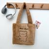 Bolso Tote de Felpa de Gran Capacidad 2025 Otoño Nueva Moda Simple Clase Bolso de Hombro Casual para Viajeras Bolso de Mujer