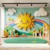 Tela de Fondo Estilo Nuevo Transfronteriza para el Día del Niño Actividades del Escenario del Campus Decoración Tela Colgante Arreglo de Escena Tapiz Venta al por Mayor