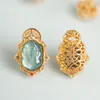 Acessórios Pixiu de Jade Azul Natural Incrustado Pulseira DIY Joias com Moeda Pixiu Micro-Incrustada Charme
