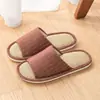 Zapatillas de lino Lida Nia para hombre, antideslizantes, primavera y otoño, para interior, hogar, silenciosas, para las cuatro estaciones, de tela de algodón y lino, nuevas para mujer