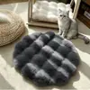 Alfombrilla para Mascotas para Otoño e Invierno, Cojín Redondo de Felpa de Piel de Conejo, Engrosado, Antideslizante, Cálido, Universal para Gatos y Perros, Alfombra de Sala de Estar, Dropshipping Disponible