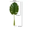 Planta Verde Artificial Nórdica Hoja de Monstera Flor Falsa Planta en Maceta Decorativa Planta Falsa de Bonsái Adorno de Escritorio para Sala de Estar Oficina