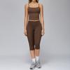 Roupa de Yoga Europeia e Americana Transfronteiriça Escovada Justa Perna Larga Casual Esportiva Roupa de Corrida ao Ar Livre Fitness 3127