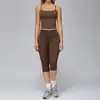 Roupa de Yoga Europeia e Americana Transfronteiriça Escovada Justa Perna Larga Casual Esportiva Roupa de Corrida ao Ar Livre Fitness 3127