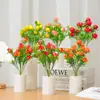 Lámpara de noche LED de simulación de fruta, flor artificial de plástico, ramo de planta verde, lámpara de maceta creativa, decoración de restaurante y hogar
