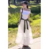 Comércio Exterior Roupas Femininas de Dongdaemun, Coreia, Verão 2026 Novo Estilo Sexy Ombro a Ombro Decote Um Ombro Slim Fit Cropped