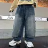 Pantalones Vaqueros para Niños Grandes Otoño 2025 Nuevos Primavera y Otoño Estilo Callejero Pantalones Cargo Frescos Modernos