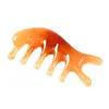 Pente de Massagem Meridianos de Cinco Dentes, Pente de Massagem de Pontos de Acupuntura com Cabeça de Dentes Grandes de Resina, Pente Pequeno de Golfinho de Cinco Garras para Alívio do Estresse para Cuidados com a Saúde
