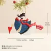 Decoraciones Navideñas Nuevas Transfronterizas Colgante de Muñeco de Nieve de Hierro Pintado a Mano Retro Colgante de Muñeco de Nieve de Hierro de Doble Cara Colorido