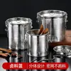 Cesta de Salmoura Perfurada de Aço Inoxidável Atacado Cesta de Salmoura Microporosa Comercial Suprimentos para Salmoura Malha de Filtro Saco de Temperos Caixa de Especiarias