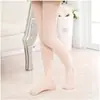Atacado de fábrica meias finas de veludo para dança infantil de verão meias de balé para meninas elástico forte meias-calças brancas