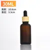 5ml 30ml 100ml Líquido Esencia Botella Pequeña Botella de Aceite Esencial Mate Botella Gotero Anillo de Grano de Madera Botella Vacía Cosmética