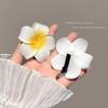 Pinza para el pelo de flor de huevo estilo Ju Jingyi Pinza lateral para flequillo de frente Pinza de pico de pato de verano para mujer Pinza lateral para cabello roto Accesorios para el cabello
