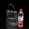 Bolso de mano transparente de PVC alta gama regalo bolso de mano logo personalizado ropa compras plástico bolsa de embalaje tridimensional