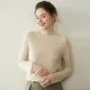 26 Nova coleção Outono/Inverno: gola alta meia, base de malha canelada, suéter de cashmere, caimento solto, efeito emagrecedor, top interno feminino