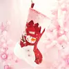 Calcetines Rosas Navideños Transfronterizos, Bolsas de Regalo Atmosféricas, Bolsas de Regalo, Bolsas de Manzana para Mesita de Noche, Colgantes Navideños para Árbol