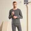 Traje de ropa interior térmica para hombre, engrosado, forrado de polar, Dejia, a prueba de frío, camiseta interior para ancianos, ropa de otoño, pantalones largos, invierno
