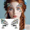 Pegatinas faciales de resina transfronterizas para niñas, pegatinas para cara y cejas de actuación en escenario, pegatinas de imitación de diamantes de cristal, pegatinas decorativas para la cara