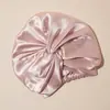 Touca de Dormir de Seda de Camada Dupla 100% Seda de Amora Touca para Cuidados com o Cabelo Touca Lenço de Seda Pós-Parto Japão Amazon Personalização Transfronteiriça