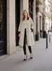 Gabardina de mujer de longitud media, chaqueta, europea y americana, transfronteriza, Primavera y Otoño 2026