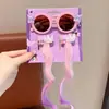 Internet-famoso Princesa Pequena Fita Bow Hairpin Crianças Menina Hanfu Purple Hairpin Acessórios de cabelo das meninas