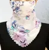 Novo Lenço de Proteção Facial Triângulo à Prova de Vento de Seda Gelada Respirável com Gancho para Orelha Feminino Lenço Protetor de Pescoço Fino para Uso Externo