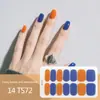 Adesivos para Manicure em Gel Sem Luz de 14 Dedos Popular na Temu Transfronteiriça Adesivos de Unha à Prova d'Água de Longa Duração
