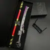 Jogo Peace Elite Faca de Chama Fria Sem Gume Artesanato em Metal Nezha Shenlong Nunchaku Ornamento Modelo