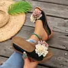 Sandalias Casuales Cómodas de Verano 2026 para Mujer Tallas Grandes, Peep-Toe, Suela Gruesa, Florales, Slip-On, Talla Única