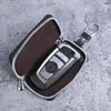 Funda Universal para Llave de Coche, Estuche de Cuero para Llave de Coche Multifuncional con Cremallera Única, Mini Estuche de Cuero para Llave, Accesorio Retro para Colgar en la Cintura
