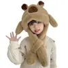 Gorro y Bufanda Kapibala para Niños Todo en Uno Invierno Cortavientos Felpa Protección para Orejas para Niños y Niñas Conjunto de Bufanda Engrosada