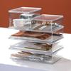 Jaula para Vajilla Cesta para Palillos Caja de Almacenamiento Acrílico Transparente Estrecha Larga Rectangular Cajón de Cocina Incorporado Cuchara Tenedor Pala