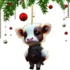 Adorno Navideño Colgante de Vaca de las Tierras Altas Transfronterizo Decoración de Vaca de Dibujos Animados Colgante para Llaves de Coche Mochila