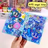 Caderno Original Cartoon A7 Acrílico de Folhas Soltas, Caderno de Estudante Anime Estética Fofa Feminina