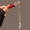 Pasador de Pelo con Borla de Campana de Diamante Azul para Mujer, Accesorio de Pelo Exquisito de Gama Alta, Pinza Lateral, Pasador de Pelo, Pinza BB Lateral de Estilo Antiguo
