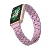 Adecuado para Correa de Reloj Huawei Band 7, Pulsera de Acero Inoxidable Sólido de Tres Eslabones, Correa de Metal para Reloj Huawei Band 7