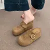 Zapatos de mujer a juego con falda, zapatos de punta cerrada para personas de baja estatura, slip-on, zapatos de mujer 2026 nuevo otoño, zapatos Birkenstock, pantuflas con plataforma para aumentar la altura, mujer