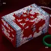 Caixa de joias de dote caixa de armazenamento pacote de material DIY caixa de madrepérola caixa de joias laca popular madrepérola estilo chinês madeira