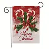 Bandera de Jardín Navideña Transfronteriza de Amazon Decoración de Patio Festiva Bandera de Doble Cara Bandera Colgante para Escena de Fiesta Bandera de Jardín