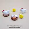 Familia de Pollos Creativa Gallina Pollito Amarillo Huevo Dorado Pollo Paisaje en Miniatura Decoración de Casa de Muñecas Accesorios Adornos de Escritorio