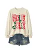 Amazon wish estación independiente moda casual para mujer sudadera a cuadros holly jolly lunares rayas de estrella