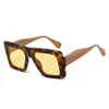 Gafas de Sol Cuadradas de Marco Grande Transfronterizas Nuevas 2025 Moda Europea y Americana Color Contrastante Versátiles Parte Superior Plana Exportación Ligeras Gafas de Sol