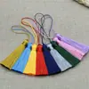 Borla Corta y Gruesa de 8 cm Vertical Cerrada, Nudo Chino de Poliéster Tejido a Mano Borla Pequeña, Colgante de Borla Hecho a Mano DIY