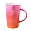 [Personalizado] Taza Degradada para Niñas, Taza de Cerámica de Alta Apariencia, Gran Capacidad, Diseño de Nicho y Proceso de Galvanoplastia